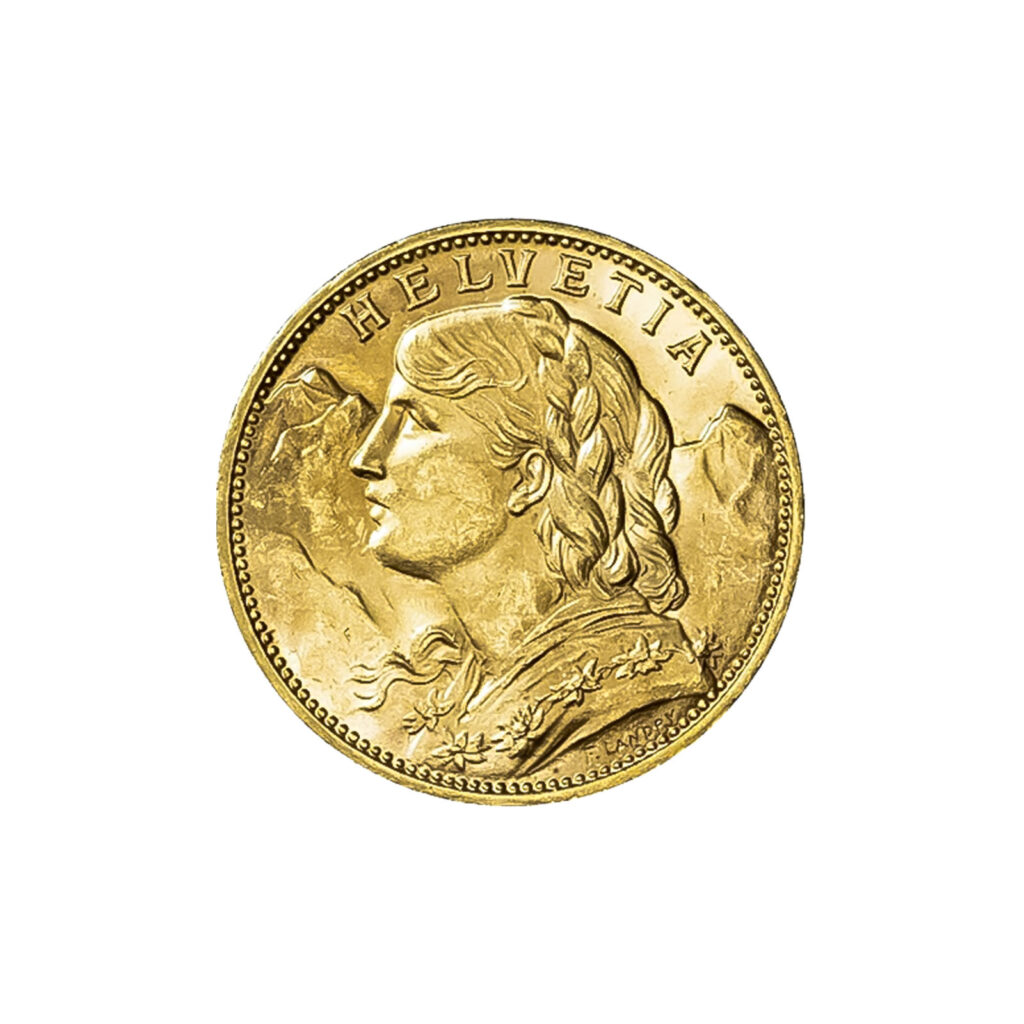 Marengo Svizzero d'oro 20 Franchi Vreneli Svizzera (1897-1949)