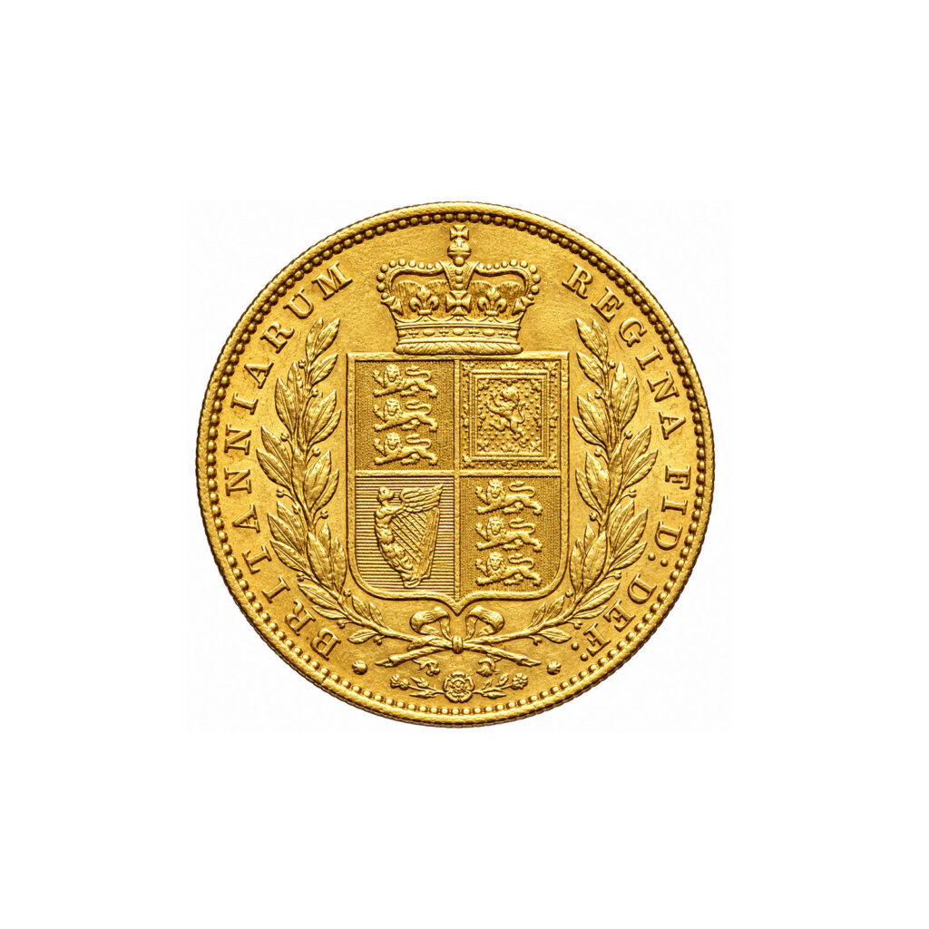 Sterlina-oro-Vittoria-giovane-stemmata